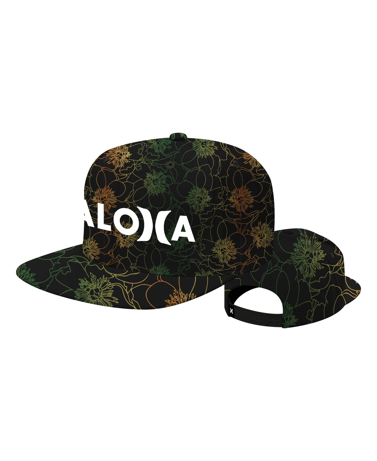 M ALOHA SNAP CAMO HURLEY HATS